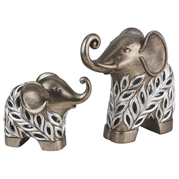 5.5" 8.5" Kiara Decorative Elephants Set