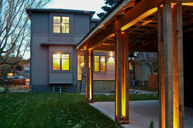 Inspiration for a transitional home design remodel in Calgary