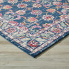 Abani Lennox Floral Distressed Area Rug, Blue and Multicolored, 7'9"x10'2"
