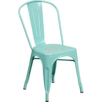 Flash Furniture Commercial Grade Mint Green Stackable Chair