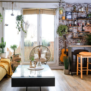 Paris 20e - Réalisation d'un coffee-bar dans un salon