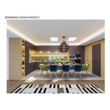 UNIQUE BLACK AND GREEN MODERN KITCHEN
