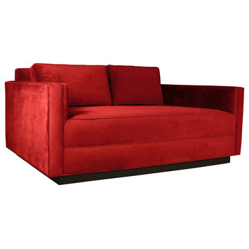Nativa Interiors Adalyn 72" Sofa, Red, Classic Depth