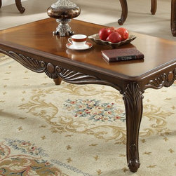 LAMBETH 5669NF-30 TRADITIONAL RICH CHERRY WOOD COFFEE COCKTAIL TABLE - Coffee Tables