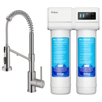 Purita 2-Stage Carbon Water Filtration with Filter Kitchen Faucet, Fs-1000 With Kff-1610sfs