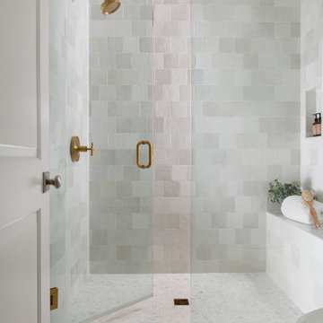 A custom designed walk-in shower