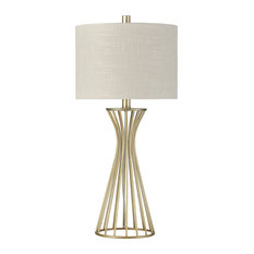 McPartland Table Lamp, Champange Gold, Oatmeal