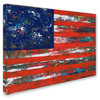 Patricia Alvez 'American Flag' Canvas Art, 19"x14"