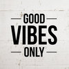 Good Vibes Only Large Wall Art Decal Sticker, Inspirational Quote, Matte Black
