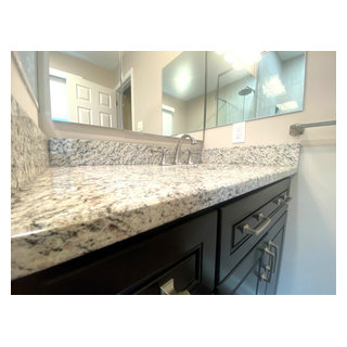 Medford Master Bath features Corner Shower - Transitional - Bathroom ...