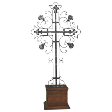 Black Iron French Country Crosses, 31"x15"x7" 560647