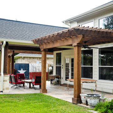 Covered Patio, Pergolas and Fire Pit