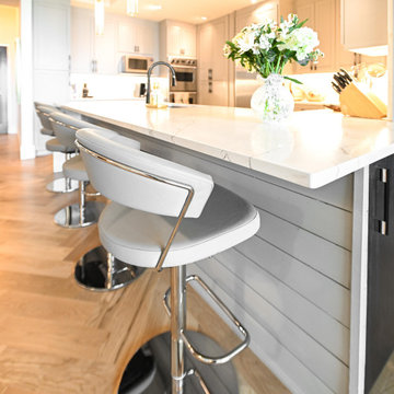 White Oak Herringbone — Kitchen Detail, Buckhead High-Rise Atlanta