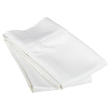 1200-Thread Count Egyptian Cotton 2-Piece Standard Pillowcase Set, White