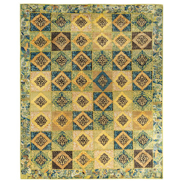 Overdyed, One-of-a-Kind Hand-Knotted Area Rug Multi, 10' 3" x 12' 8"