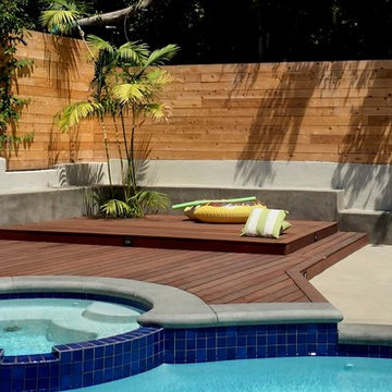 Mangaris Indonesian hardwood play space with in-deck planter