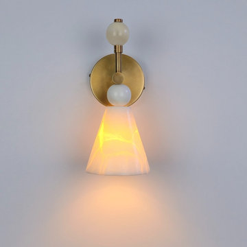 Luxury Brass Wall Lights & Alabaster Lighting Collection