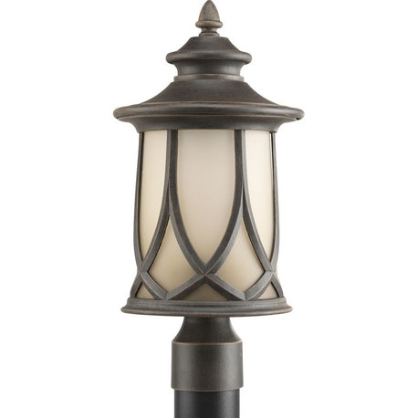 Progress Lighting Resort 1-Light, 8.5" Post Lantern, Aged Copper