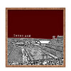 Deny Designs Bird Ave Texas A And M Maroon Square Tray