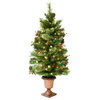Astella 3.5' Pre-Lit Christmas Tree With 50 Ul-Rated Lights and Stand, Green