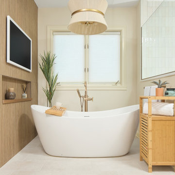 A Modern Scandinavian Redesign for a Dark, Outdated Bathroom