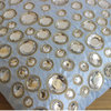 Sky Blue Diamonds, Blue Art Silk 14"x14" Pillows Cover