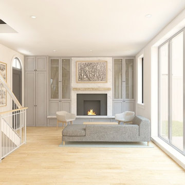 Modern Timeless Brooklyn Carriage Townhouse Living Room, Williamsburg