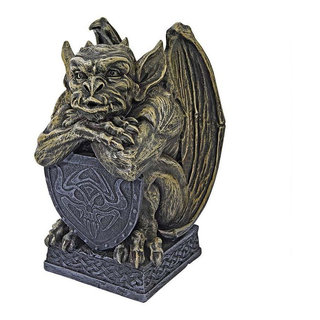 Gothic Horned Bat Cat Gargoyle Bast Figurine Small Mythical Fantasy Decor  Statue