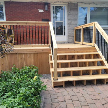 Cedar Front Porch Deck