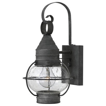Hinkley Cape Cod 14" Extra Small Outdoor Wall Mount Onion Lantern, Aged Zinc