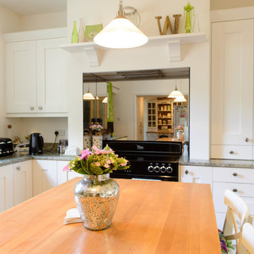 Range cooker into chimney space creates a focal point in the room