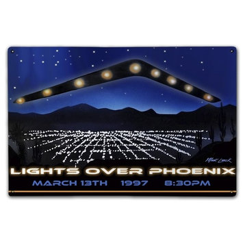 Lights Over Phoenix, Classic Metal Sign