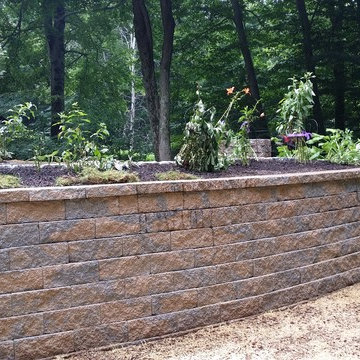 Retaining wall for patio area and Fire Pit