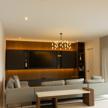 Modern Architectural Millwork Feature TV Wall