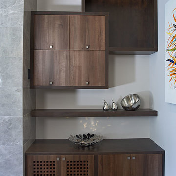 Midtown Toronto Family Room Fireplace Surround Treatment