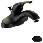 Designers Impressions - Oil Rubbed Bronze Single Handle Lavatory Vanity Faucet - Washerless Valve