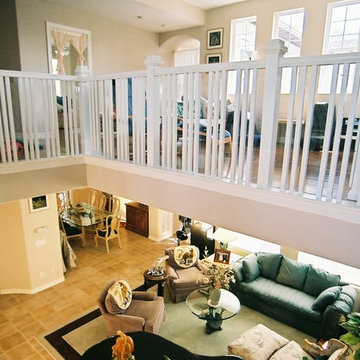 Open Loft Wood Railing