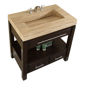 Totti Shaker 24 Transitional Espresso Bathroom Vanity Transitional Espresso Bathroom Vanity