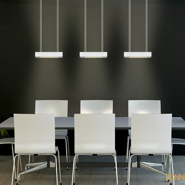 Chromaglo Bright White LED Pendants above Dining Table
