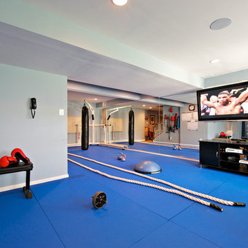 Boxing Gym with in-ceiling speaker installation