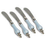 Julia Knight - Peony Spreader Knife, Set of 4, Hydrangea - Spread the love! You and your guests will absolutely adore the spreaders in Julia Knight��_s Peony Collection. Just like the Peony, Julia Knight��_s serveware pieces are beautiful, but never high maintenance! Knight��_s romantic Peony Collection is known for its signature scalloped edges that embody the fullness, lushness and rounded bloom of nature��_s ��_Queen of Flowers��_. The Peony has been cherished for centuries and is known worldwide for symbolizing prosperity, honor, good fortune & a happy marriage! The remarkable colors and shimmering enamels featured in this bloom inspired collection will invigorate any tabletop. Perfect for a schmear on your morning bagel with coffee or to use for brie and baguette at your upcoming cocktail party.