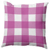 Buffalo Plaid Accent Pillow, Orchid, 16"x16"