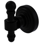 Allied Brass - Retro Wave Robe Hook, Matte Black - The traditional motif from this elegant collection has timeless appeal. Robe Hook is constructed of the finest solid brass materials to provide a sturdy hook for your robes and towels. Hook is finished with our designer lifetime finishes to provide unparalleled performance