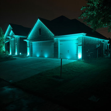 6 lights per m Permanent Holiday Lighting + RGBWW landscape lighting
