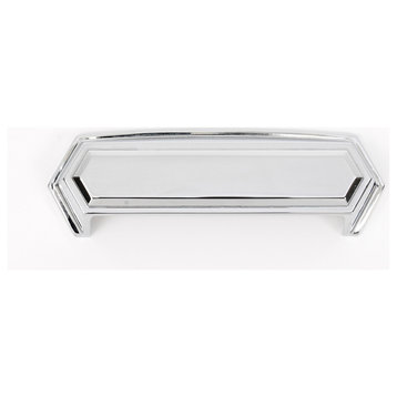 Alno A429 Nicole Modern 4" Center to Center Cabinet Cup Pull - Polished Chrome