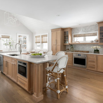 Wonderful White Oak and White Kitchen Renovation in Westfield, NJ