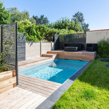 EN COURS - Aménagement d'un jardin d'un jardin de ville avec piscine