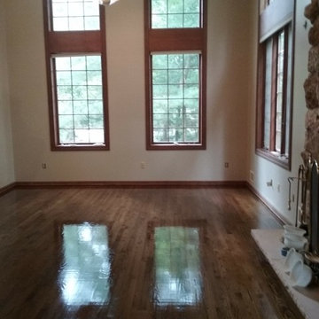 Refinishing of Red Oak Hardwood Floors in Warren NJ