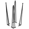 Serenta Hairpin Metal Table Legs, 4-Piece Set, Black, 30"
