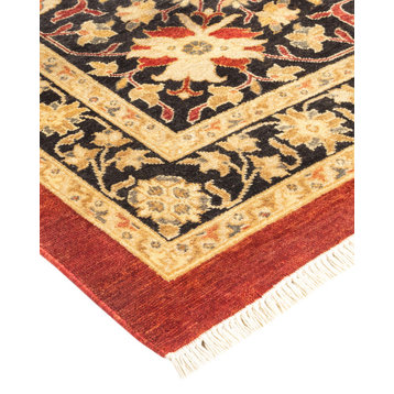 Eclectic, One-of-a-Kind Hand-Knotted Area Rug Orange, 12'2"x18'1"